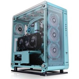 Gabinete Gamer Thermaltake Core P6 - Media Torre - ATX/Mini-ITX/Micro-ATX - Panel Lateral - Turquesa