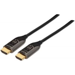 Cable HDMI Manhattan 355445 - Óptico - 50 Mts - Macho a Macho - Negro