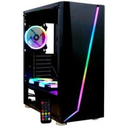 Gabinete Gamer YeYian Armageddon 2200 - Media Torre - ATX - 3x Ventiladores - Panel Lateral - RGB