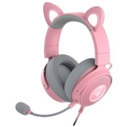 Diadema Gamer Razer Kraken Kitty V2 Pro - Alámbrico - Micrófono - RGB - Rosa