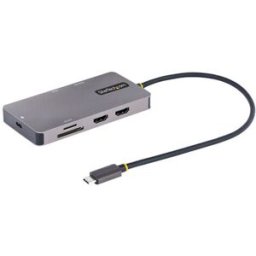 Docking Station StarTech.com 120B-USBC-MULTIPORT - HDMI - USB-C - USB 3.2 - MicroSD - SD - Gris Espacial