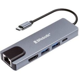 Docking Station BRobotix 6000694 - USB -C a HDMI/ 2x USB 3.0/ USB-C/ RJ45 Gigabit