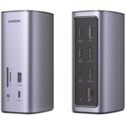 Docking Station UGREEN 90325 - USB-A/USB-C/HDMI/DisplayPort/RJ-45/SD Slot