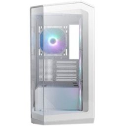 Gabinete Gamer MSI MAG Pano M100R PZ - Micro Torre - M-ATX/ITX - 4 Ventiladores - Panel Lateral - Blanco