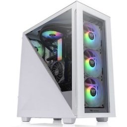 Gabinete Gamer Thermaltake Divider 300 TG Snow ARGB - Media Torre - ATX/Micro ATX/Mini-ITX - Panel Lateral - Blanco