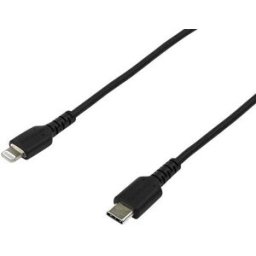 Cable USB StarTech.com RUSBCLTMM2MB - USB-C a Lightning - 2 Mts - Fibra Aramida - Negro