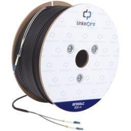 Bobina de Fibra Óptica LinkedPRO - LC - 300M - Monomodo - Negro