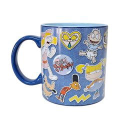 Taza Juego Regalo Cerámica Parches Personajes Nickelodeon 20oz