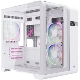 Gabinete Gamer Balam Rush TANK EXPERT CURVE 6400 - Mini Torre - Micro-ATX/Mini ITX - Panel Lateral - Blanco