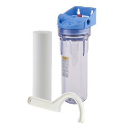 Portafiltro Bracket Integrado con PR, Transparente, cartucho 5 Micras 10