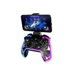 GAMEPAD BALAM RUSH KONTROL GLOW G595 / INALAMBRICO RECARGABLE / BT 5.0 / RGB / VIBRACION DUAL / SOPORTE P CELULAR / ANDROID - IOS - PC WIN - N SWITCH - PS 3-4 / BOTONES PROGRAMABLES / BR-936910