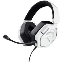 Diadema Gamer Trust GXT492W Carus - Alámbrico - 3.5mm - Micrófono - Blanco
