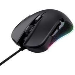 Mouse Gamer Trust GXT 922 Ybar - Alámbrico - USB - 6 Botones - RGB - Negro