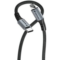 Cable Verbatim 31844 - USB-C a Lightning - 1.2m - Negro con Gris