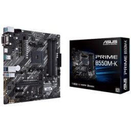 Tarjeta Madre ASUS PRIME B550M-K - Socket AM4 - 4xDDR4 - 2133/3200/4600(O.C.) MHz - HDMI - VGA - DVI-D - M.2 - USB 2.0/3.2 - Micro ATX