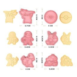 Cortador de galletas Pokemon 6 Piezas Dibujos Animados Molde