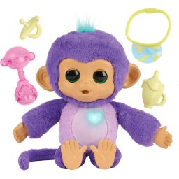 Fingerlings Care Cuddles Overol Interactivo Bebé Soleado Morado Juguetes más de 150 Sonidos y Reacciones