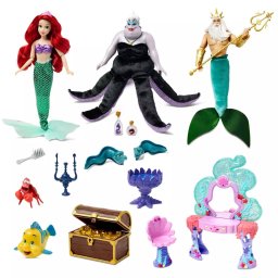 Disney Store Muñeca Oficial Princesa Sirenita 11 pulgadas Incluye Cepillo Ursula Ariel