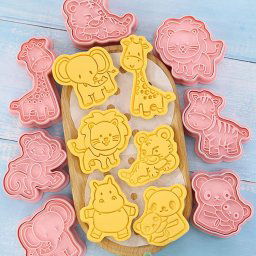 Cortador de Galletas Animal Selva Jirafa 8 Piezas Dibujos Animados Molde