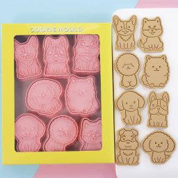 Cortador de Galletas Animal Perros 8 Piezas Dibujos Animados Molde