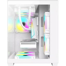 Stylos Gabinete Gamer XZeal PANZER II CUBO - Micro-ATX/Mini-ITX - 3 Ventiladores - Panel Lateral - Blanco