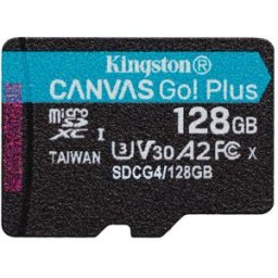 Memoria MicroSD Kingston Canvas Go! Plus - 128GB - Clase 10 - Sin Adaptador