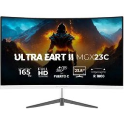Monitor Gamer Balam Rush ULTRA Eart II MGX23C - 23.8" - Full HD - 165Hz - HDMI - DisplayPort - Curvo - Blanco