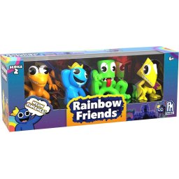 Rainbow Friends Minifigura de Neón Paquete de 4 Serie 2 Medida 2.5in