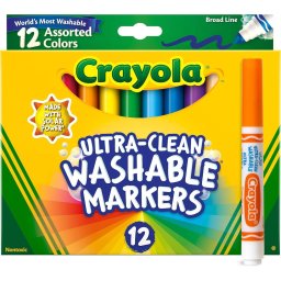 Crayola 12 Ct Ultra Clean Washable Markers Unidades Arte Escuela