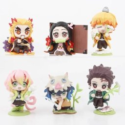 6 Figuras de Coleccion Anime Kimetsu No Yaiba Nezuko Kawaii