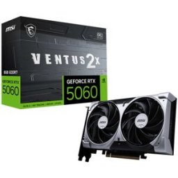 Tarjeta de Video MSI GeForce RTX 5060 8G VENTUS 2X OC - 8GB - 128 bit - PCI-E 5.0 - GDDR7 - HDMI - DisplayPort