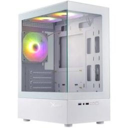 Gabinete Gamer XZeal X-Zynergy - Micro ATX/Mini ITX - 3 Ventiladores - Panel Lateral - Blanco