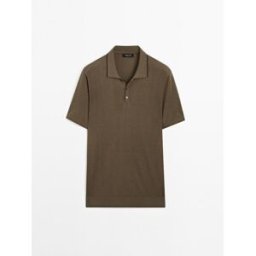 Polo Punto Cuello Detalle Color - Beige - Exg - Massimo Dutti - Hombre