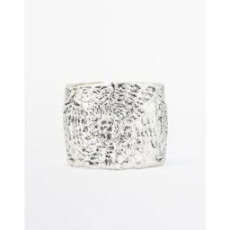 Brazalete Metálico Con Textura - Plata - 01 - Massimo Dutti - Mujer