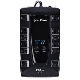 NO BREAK CYBERPOWER (AVRG750LCD) 760VA / 450 WATTS, INTERACTIVO, TORRE, PANTALLA LCD, 12 ? NEMA 5-15R, 6 RESPALDO Y 6 SUPRESI?N, 3 A?OS INCLUYENDO BATER?A.