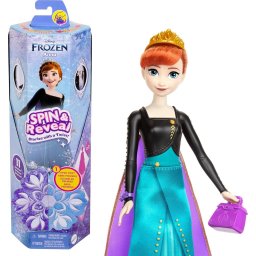 Frozen Anna Juego Muñecas Moda Girar y Revelar 11 Sorpresas Incluyendo 5 Accesorios 5 Calcomanías