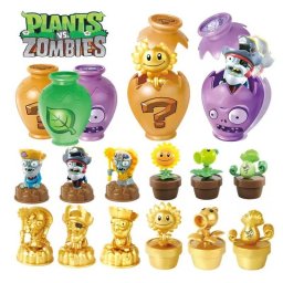 Figura Colección Plants vs Zombies Vasija Tarro Sorpresa 3 Piezas