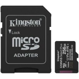 Memoria MicroSDXC Kingston Canvas Select Plus Gen3 - 256GB - Clase 10 - UHS-I - Con Adaptador