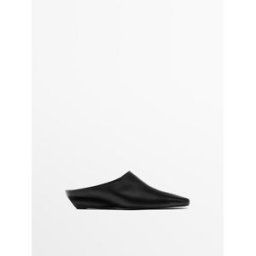 Mule Tacón Cuña - Negro - 23½ - Massimo Dutti - Mujer