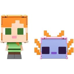 Figura Colección Minecraft Flippin' Figs Alex & Axolotl
