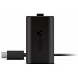 Microsoft Kit Xbox Play and Charge con Batería Recargable de Larga Duración y Cable USB-C de Carga Rápida para Controles Inalámbricos Xbox Series X S y Xbox One
