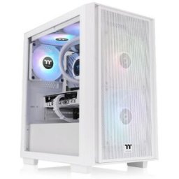 Gabinete Gamer Thermaltake Versa H16 TG ARGB - Micro Torre - Micro ATX/Mini-ITX - Panel Lateral - Blanco