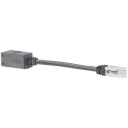 Panduit Adaptador para Desconexión Accidental Segura, Jack a Plug Categoría 6a, UTP, Cm, 20.3 Cm de Longitud, Color Negro