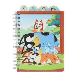 Libreta Cuaderno Diario Bluey Multi Tab Journal Pestañas 9in
