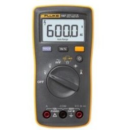 Multímetro Digital Fluke Networks FLUKE-107ESP - Pantalla LED Retroiluminada - Medición de Corriente y Tensión - Voltaje Máximo de 600 V