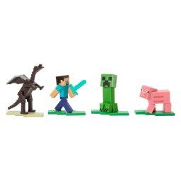 Figura Colección Minecraft Pack 4 Figuras Metalfigs 2,5 Pulgadas Oficial
