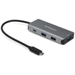 Adaptador HUB USB-C StarTech.com HB31C3A1CPD3 - 3 USB 3.1 - 1 USB-C - 10Gbps - Negro/Gris