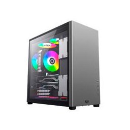 GABINETE GAMER BALAM RUSH ERIS SPECIALGM985 / MEDIA TORRE / ATX, MICRO ATX, MINI ITX / ILUMINACION LED / PANEL CRISTAL TEMPLADO, METAL / NEGRO - GRIS / BR-935654