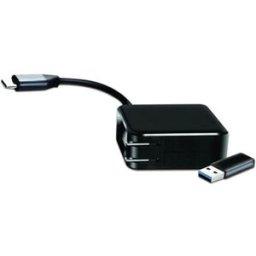 Cargador TechZone TZADPT para Docking Station Adaptador USB Tipo-C a USB-A Compatible PC 65W Potencia
