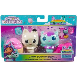 Gabby's Dollhouse Cat Bath Squirters, Mercat y Pandy Paws Juguetes Flotantes Baño